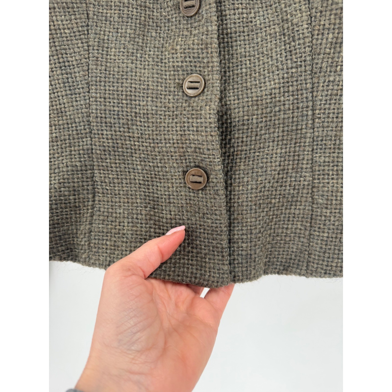 Armani Collezioni Jacket Womens 6 Brown Virgin Wool Silk Vintage Quiet Luxury