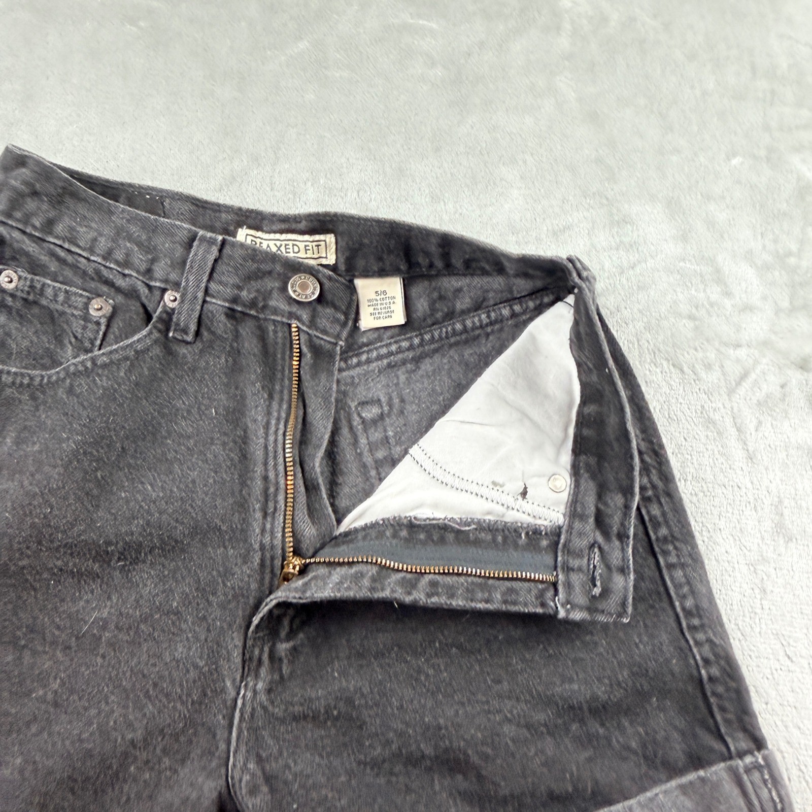 Nuovo County Seat Vintage Black Denim Shorts High Waisted Relaxed Fit Women 5/6