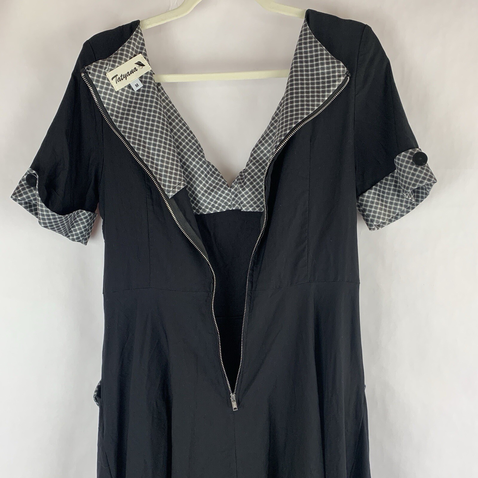 Tatyana Retro Dress Medium Stretch Dress Pin Up Bettie Paige Rockabilly Black