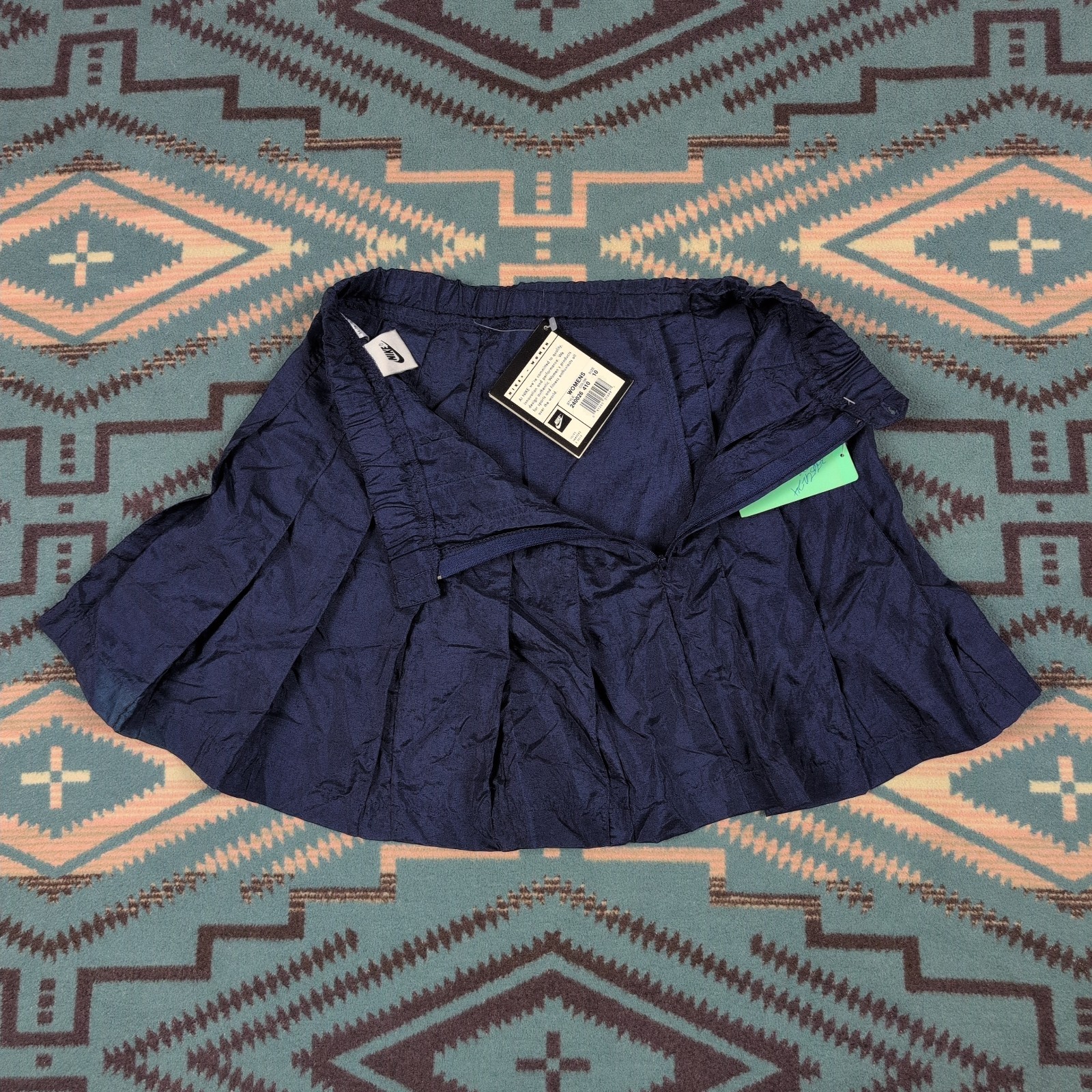 Vintage 90’s Nike Tennis Skirt Navy Blue Pleated Nylon Size 10 Medium NWT New