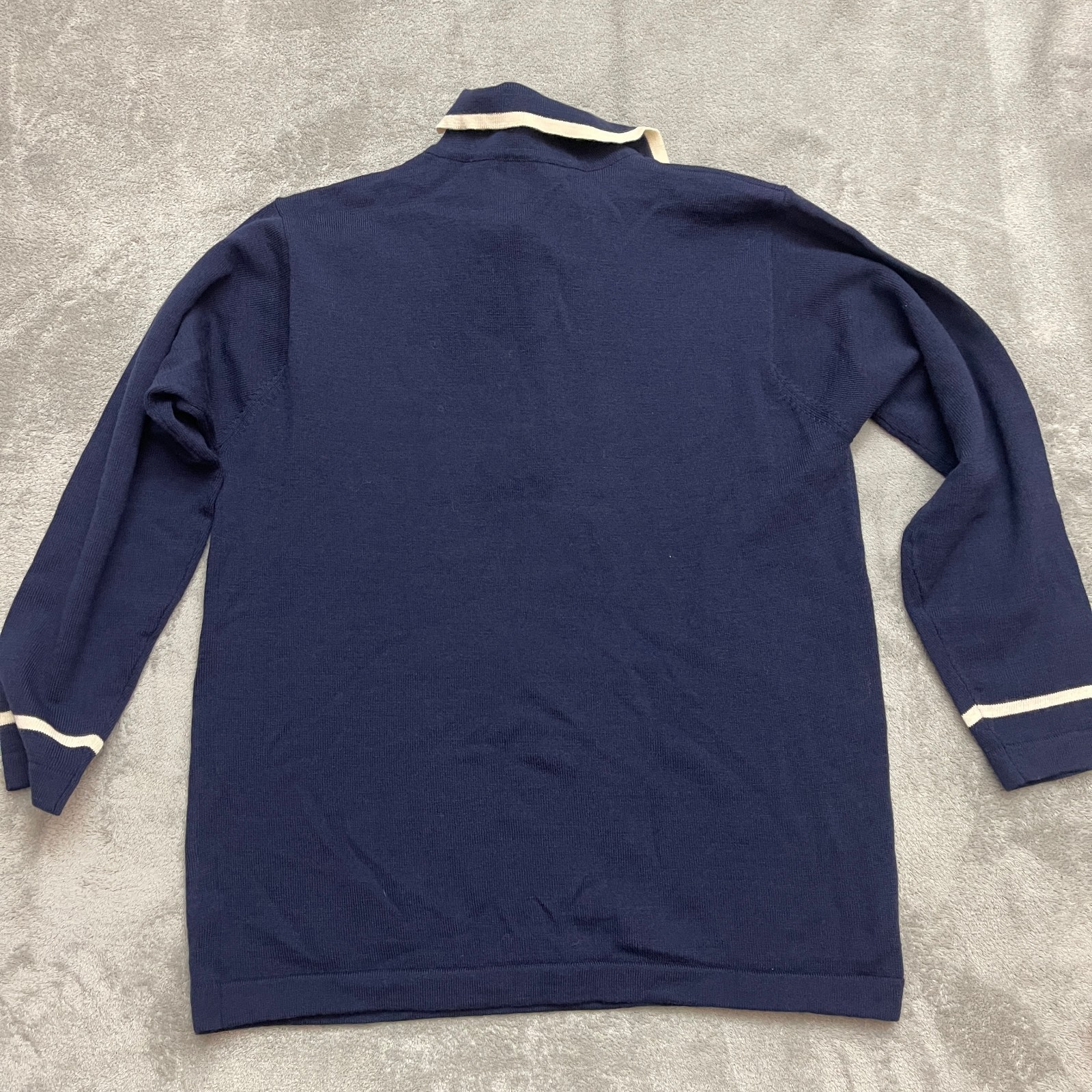 Vintage Bleyle 100% Merino Wool Knit Sweater Button Size Medium Hong Kong