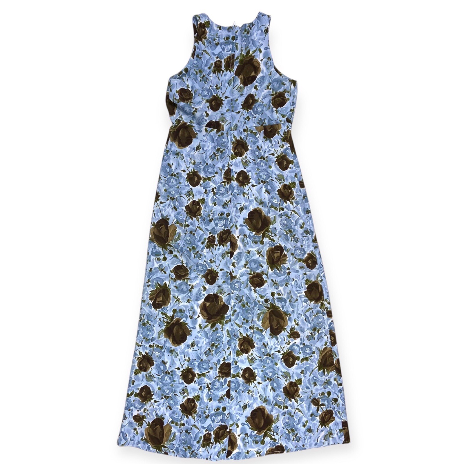 Byer Too! California Women’s VTG 90s Blue Floral Grunge Midi Dress 3