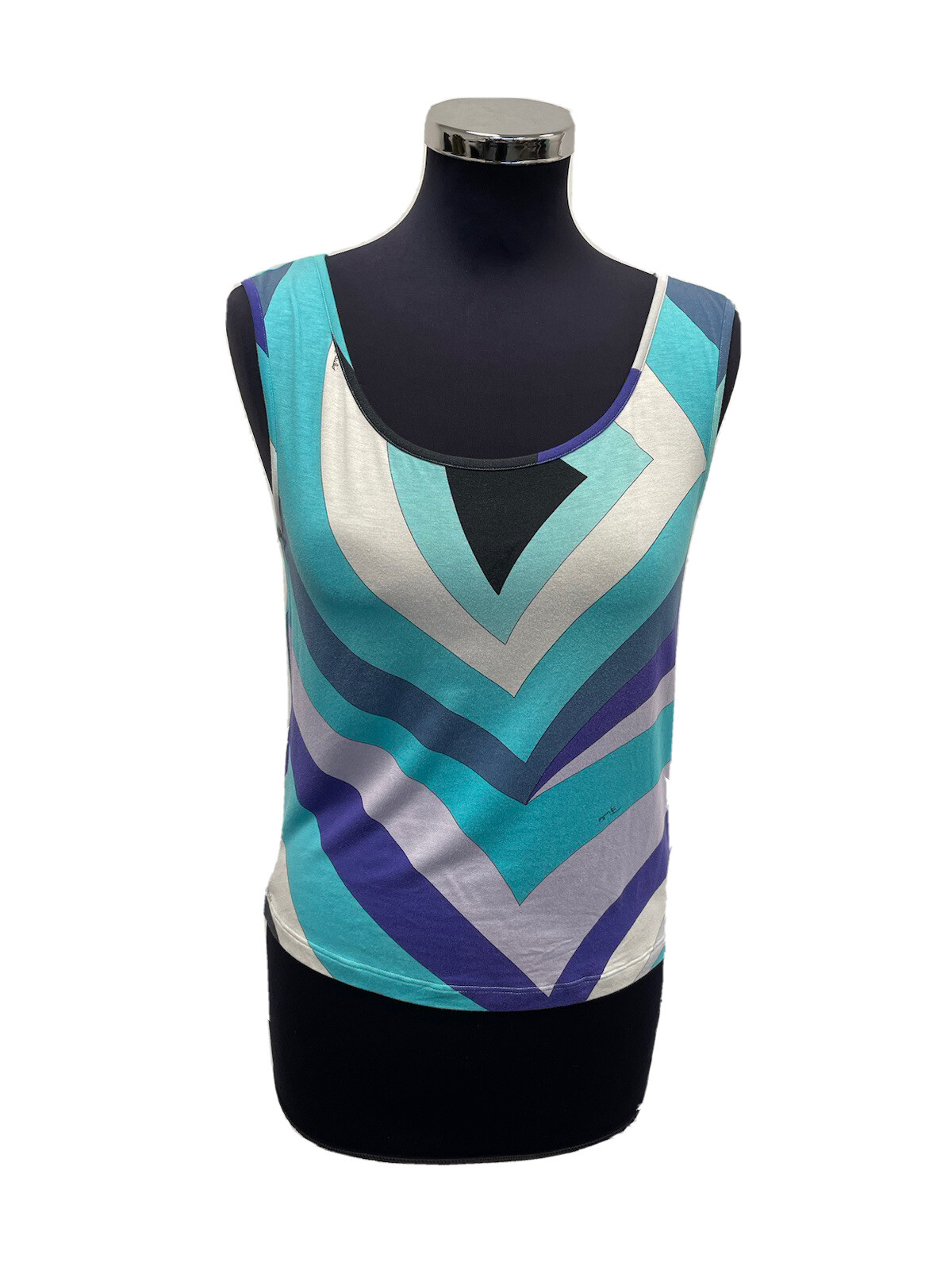 EMILIO PUCCI JERSEY TOP WOMEN SHIRT SHIRT VINTAGE JHA292
