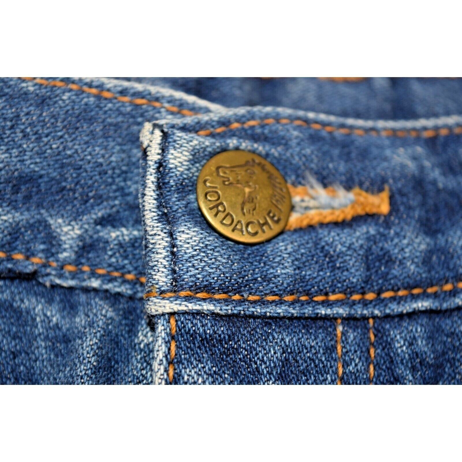 Vintage Jordache Jeans 28 x 29 70s Blue Pleat Tapered High Waist Patched MadeUSA