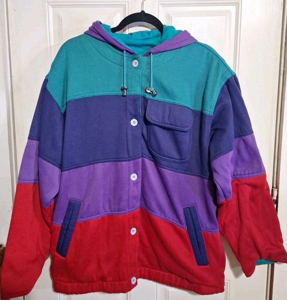 Vintage 1990s United Expedition Colorblock Womens Jacket Size P/S