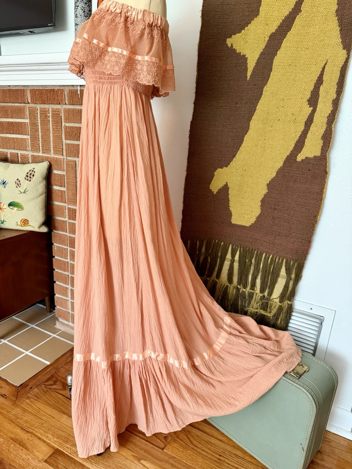 Vintage 1970s Young Edwardian by Arpeja Romantic Dreamy Ethereal Fairy Dress