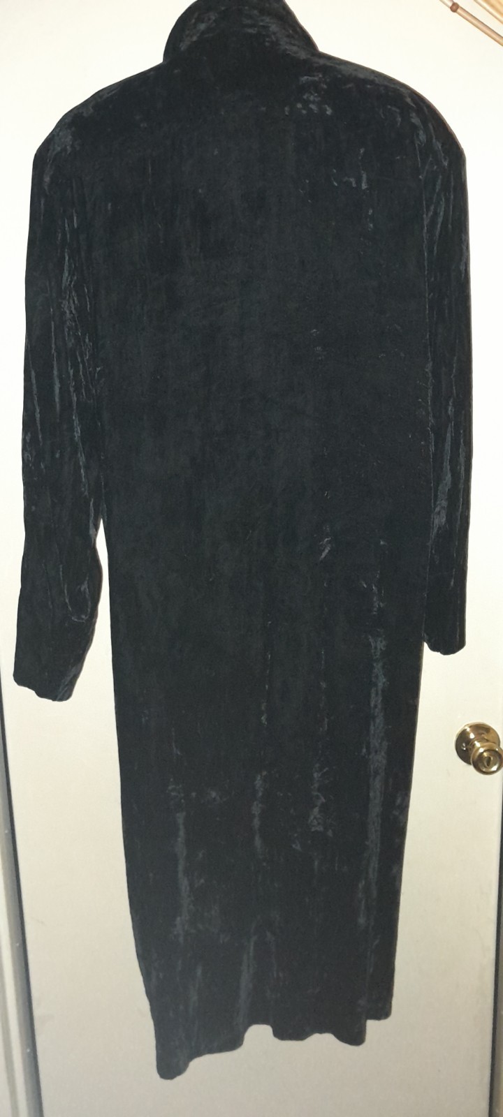 Vtg 80s NORMA KAMALI Contempo Casuals 20s 30s Deco Style SILK VELVET Opera Coat