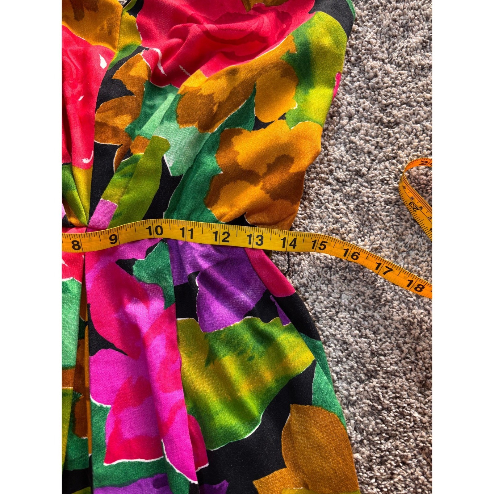 Floral Print Unbranded Halter Sheath Belted Pockets Midi Dress 6 Multi Vintage