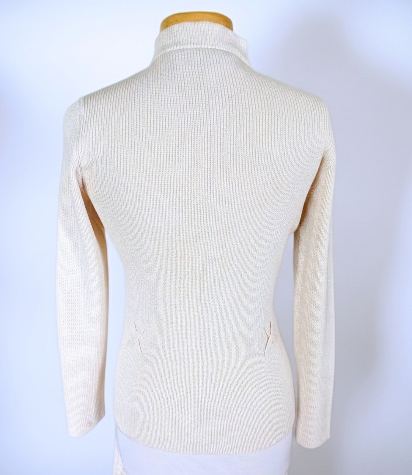 Vintage 80s St John Knits Lillie Rubin Cream Rhinestone Maxi Dress Set