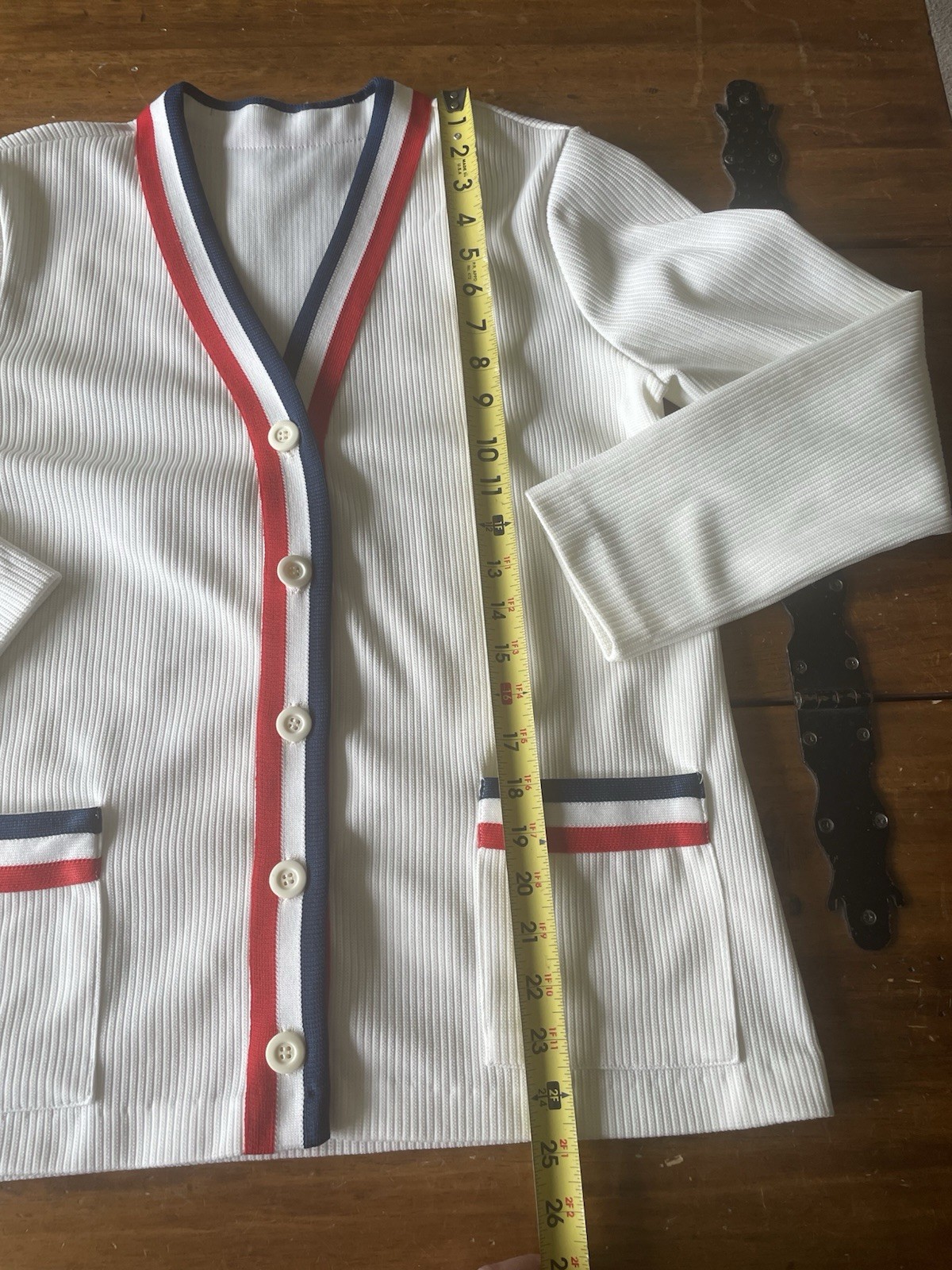 Vintage Nautical Preppy Tennis Twin Set Sweater Cardiigan Vest Top Shirt USA