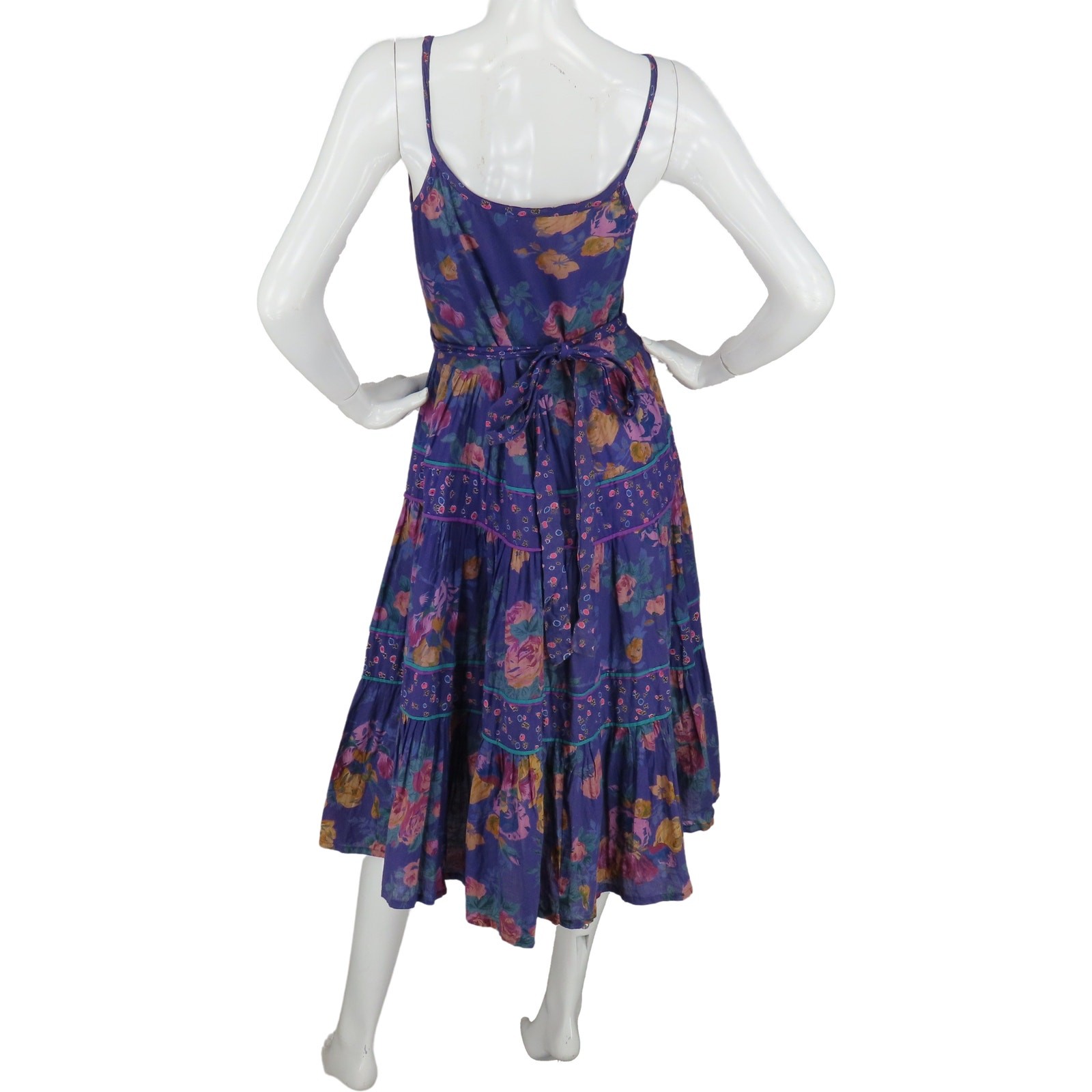 Vintage Broadway Star Floral Festival Cottagecore Romantic Gypsy Boho Dress XS