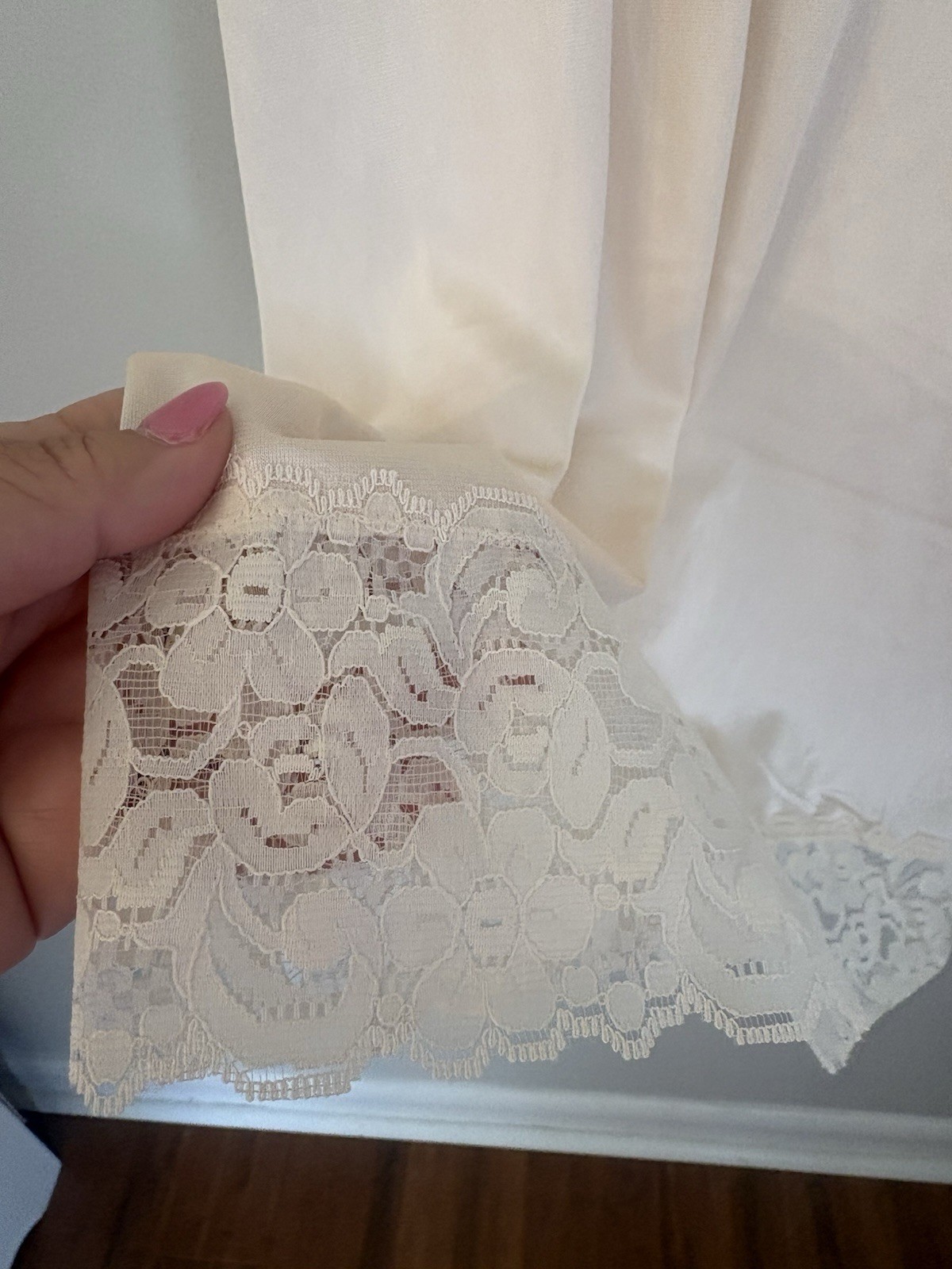 Vintage 1960s Komar dress slip lace Gown Lingerie Size 40 Average Cream MCM