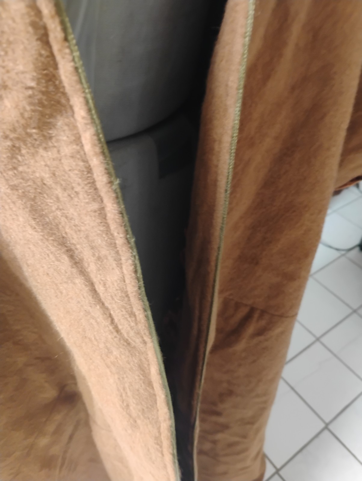 50’s Antique Vtg Heavy WOOL Camel Cape Quality Southwest Poncho blanket 100 X57