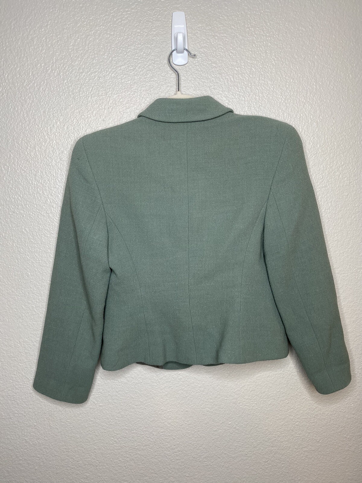 Vintage Giorgio Armani Green Long Sleeve Cropped Blazer Le Collezioni Womens Sz4