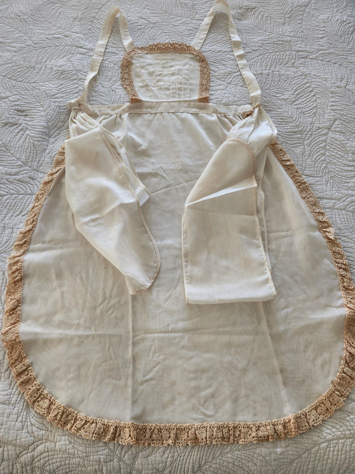Copy 19th Century Pinafore Apron Made Exclusively For Metropolitan Museau Of Art
