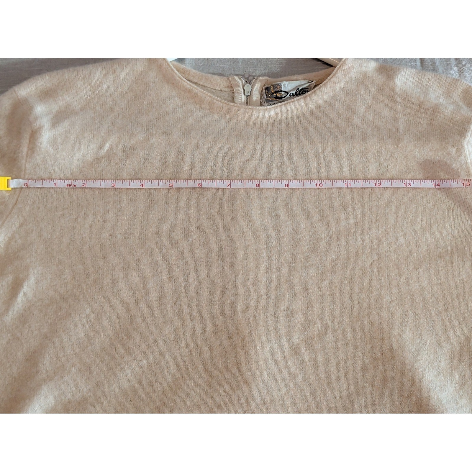 Vintage Dalton 100% Virgin Cashmere Sweater Women’s Medium Cream Knit Top USA