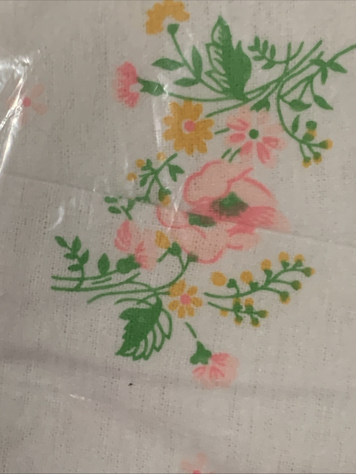 Vintage Sears Cotton Flannel Long Night Gown M Floral Design Peter Pan Style M