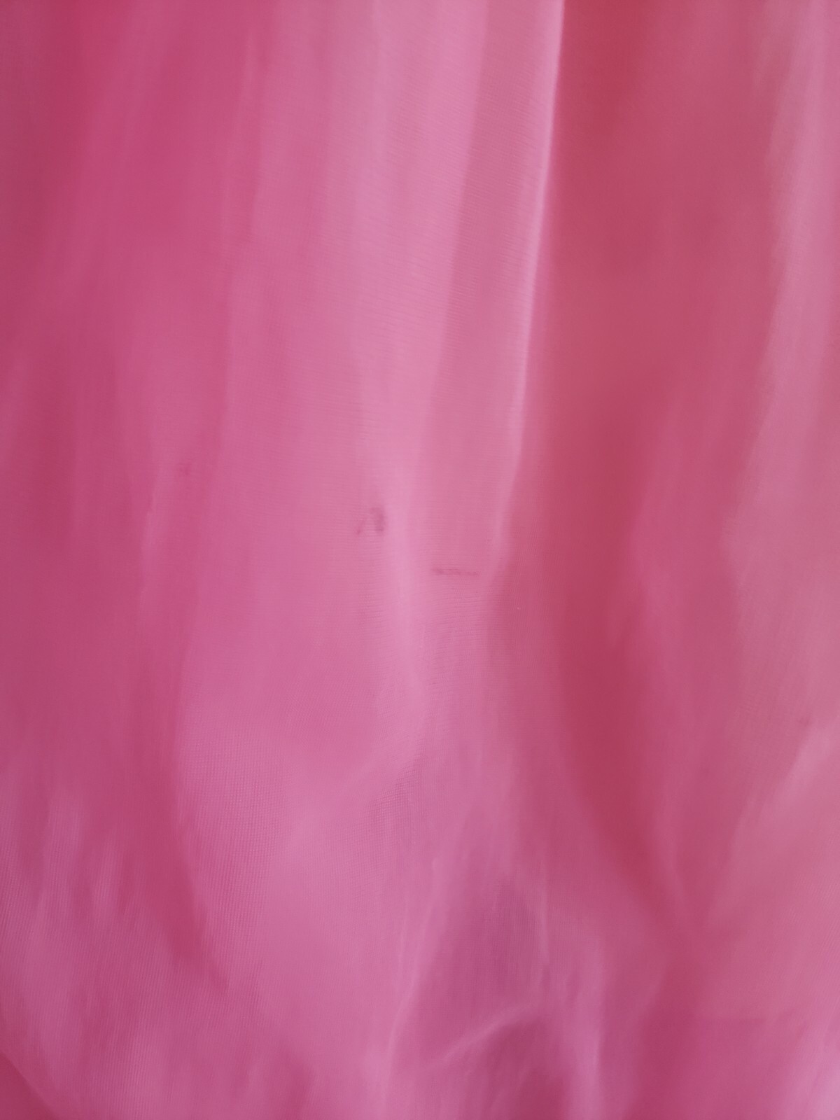 vtg 60’s 70’s EVETTE hot pink double layer chiffon peignor robe coverup sz S/M