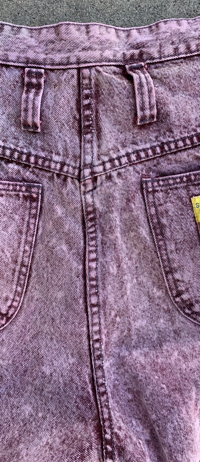 vintage Pepe Jeans acid wash high A waist tapered leg size 12/30 35 waist