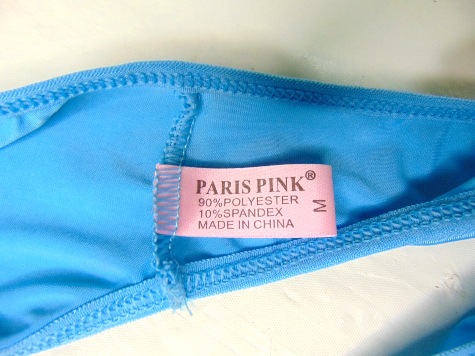 Blue PARIS PINK PANTY Small/Medium. Polyester spandex NEW with tags