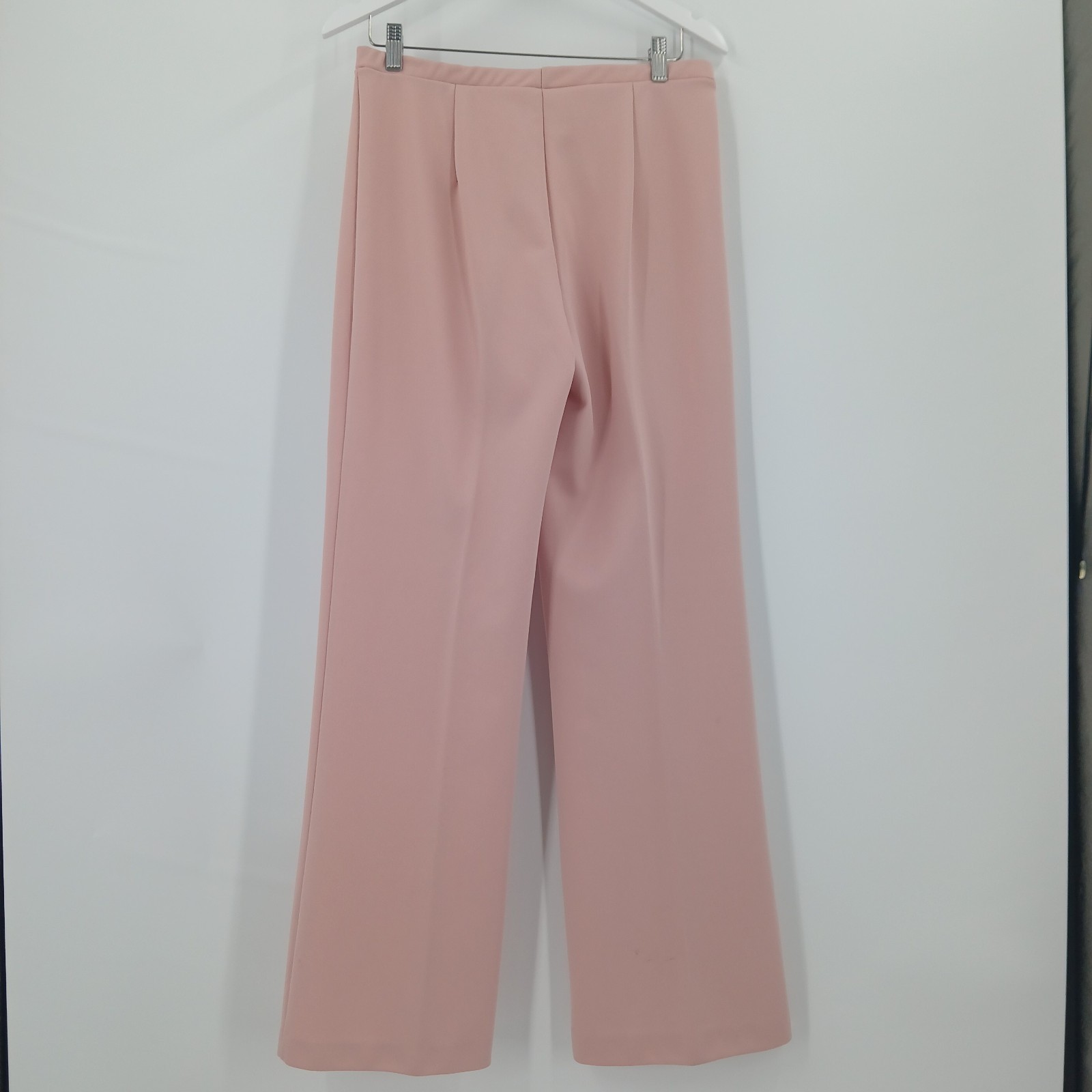 Vintage 1970s El Mar California Pull On Polyester Pants Womens 8 Pink Wide Leg