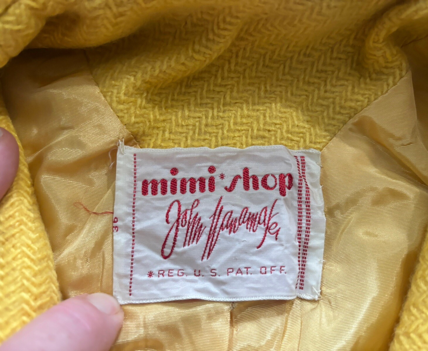 1950s Mimi’shop John Wanamaker Herringbone Coat .medium/union Made