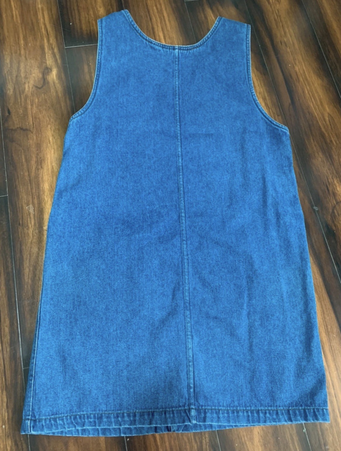 Forenza women’s 12 vintage 90s overalls dress jumper denim 461