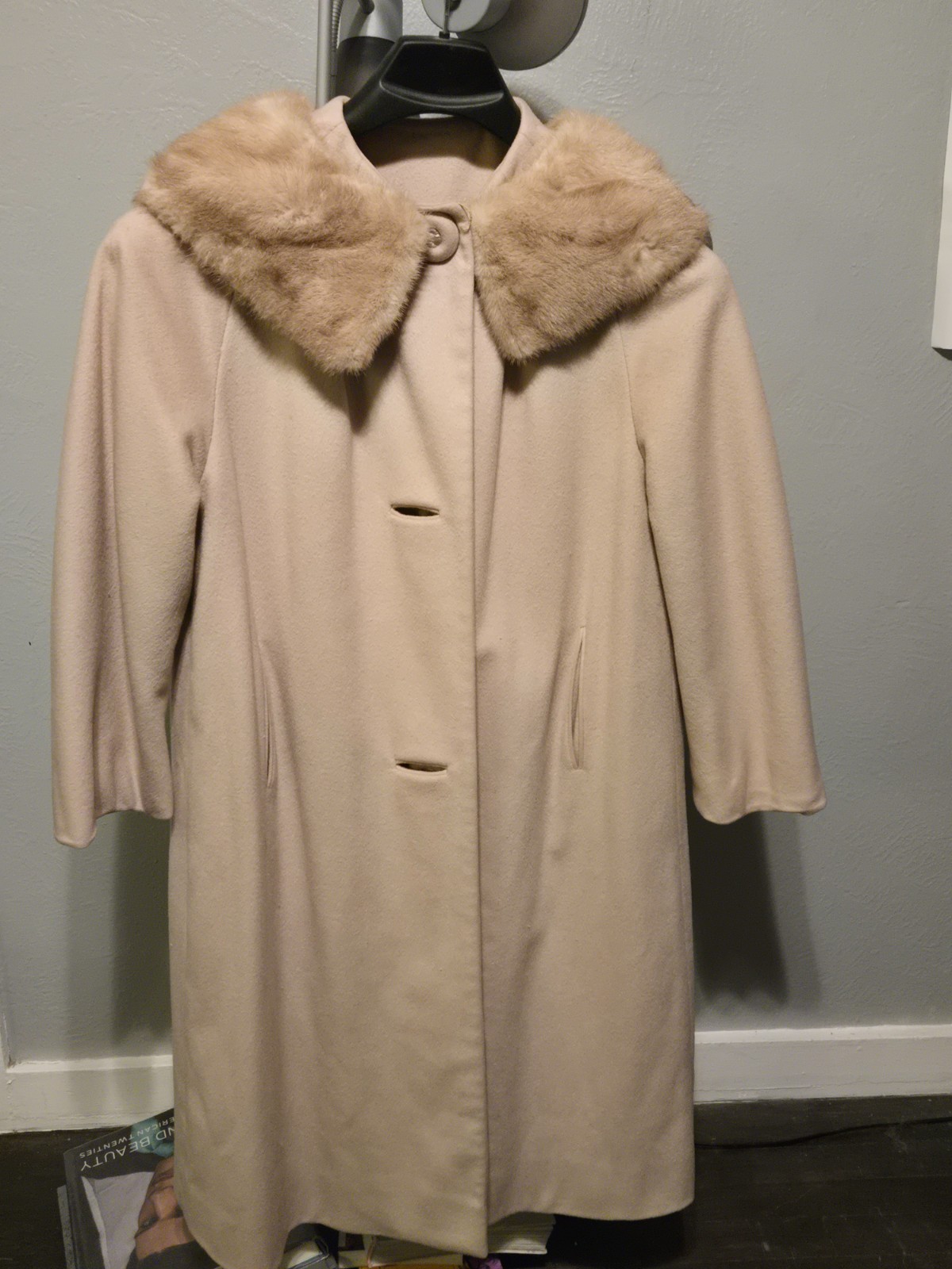 Vintage cashmere and ermine winter coat