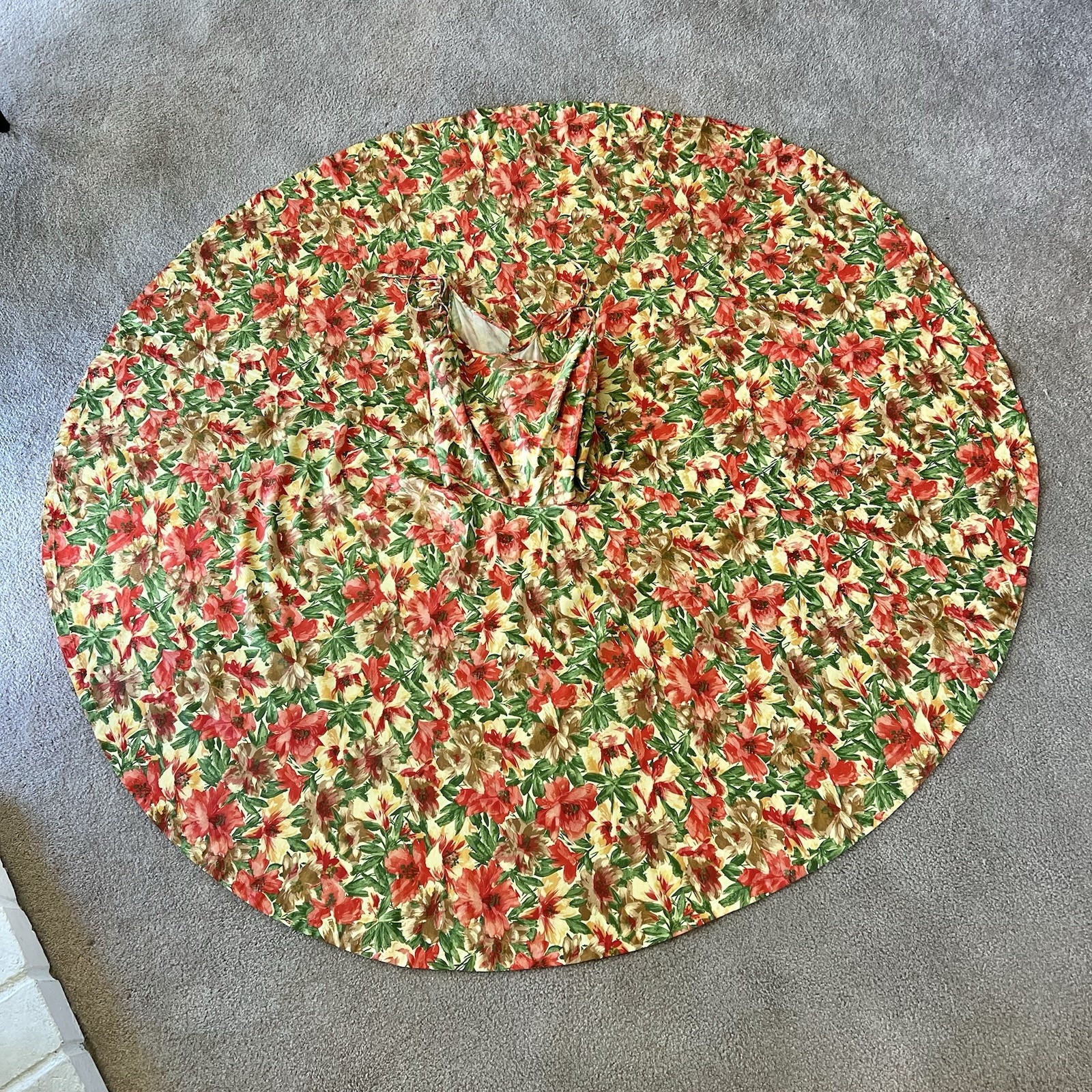 1950s Or 70s Tori Richard’s Floral Print Circle Dress 27w