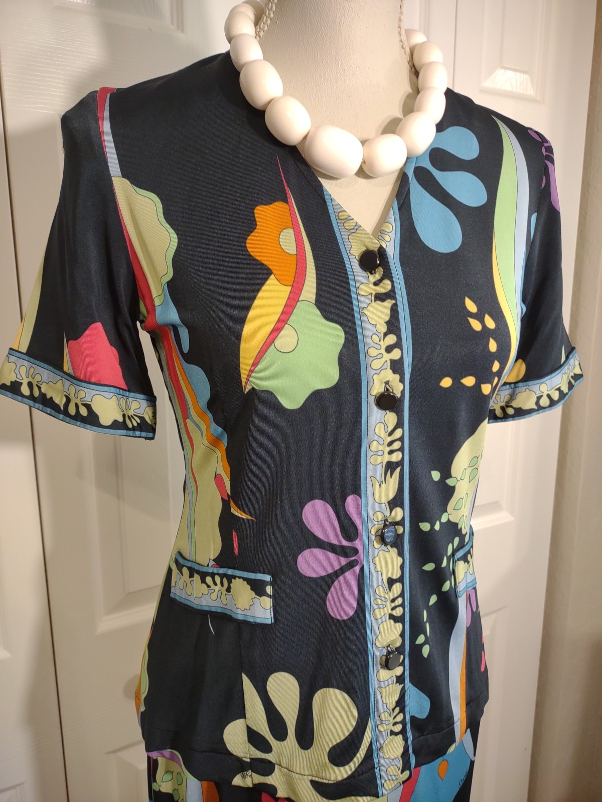 Averardo Bessi 2 Piece Viscose Top/Skirt Pucci Print IT 42 US 8