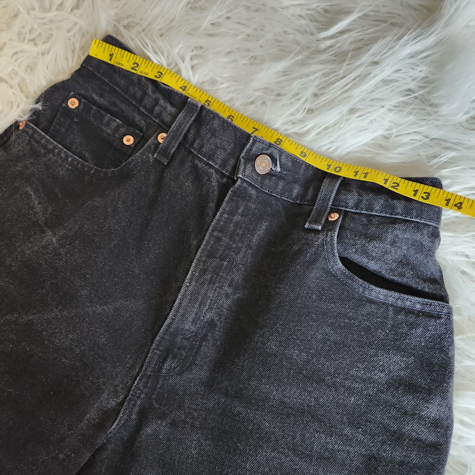 Vintage 90s Levi’s 551 Women Sz 10 27×30 Black Jeans Relaxed Fit Tapered Leg Zip