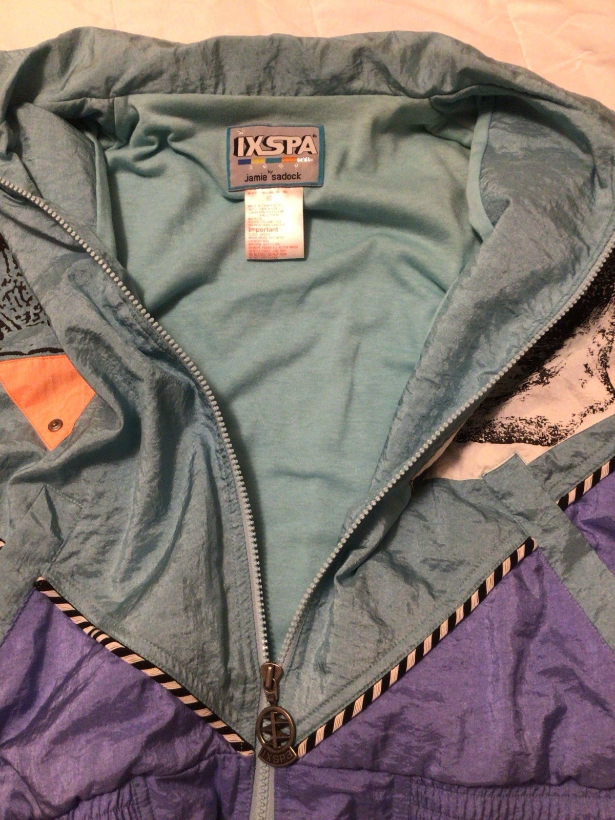 VINTAGE 80s Wind suit IXSPA by Jamie Sadock Jacket Size SMALL skirt Size 2 CLEAN