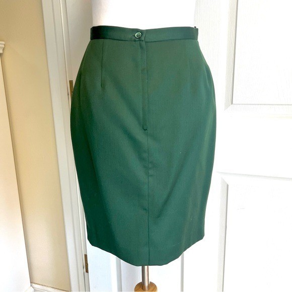 vintage BONPOINT green 100% wool suit black trim France whimsical luxury preppy