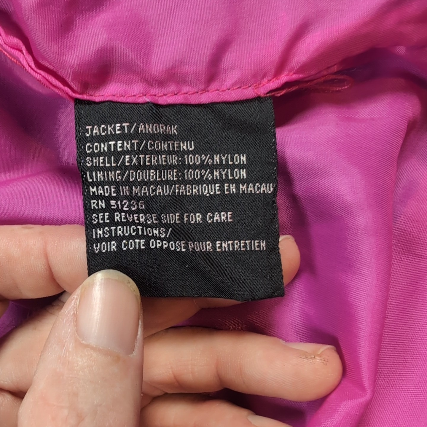 Vintage Andy Johns 90s Nylon Colorblock Jacket Anorak Sz M W/ Shoulder Pads