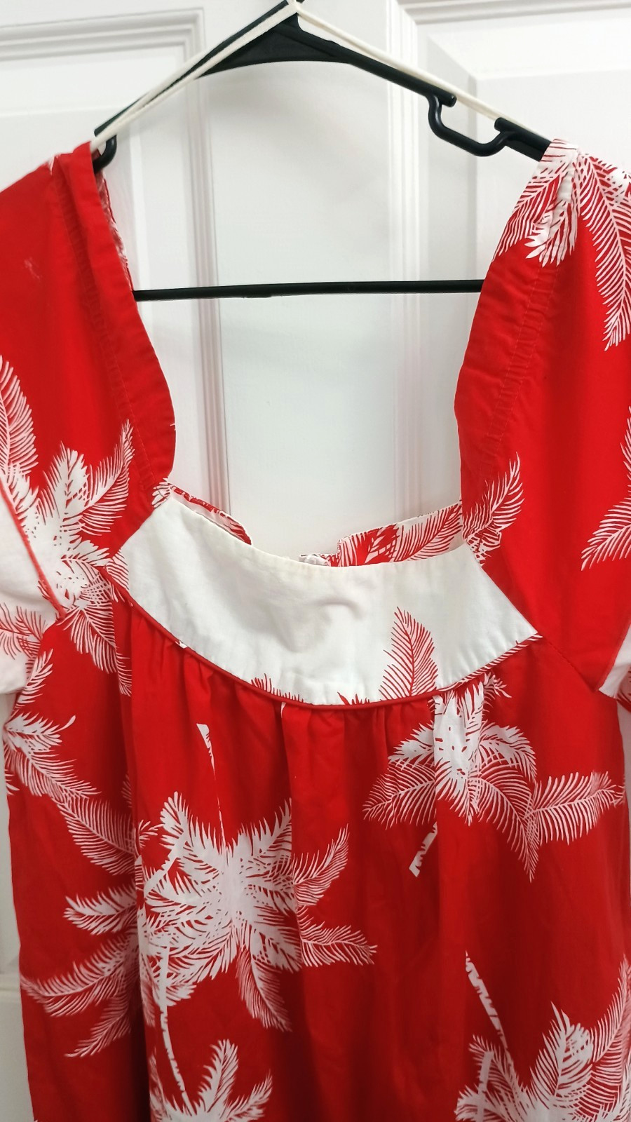 Hawaii Palm Tree Tropicana Long Dress size Large 1960’s