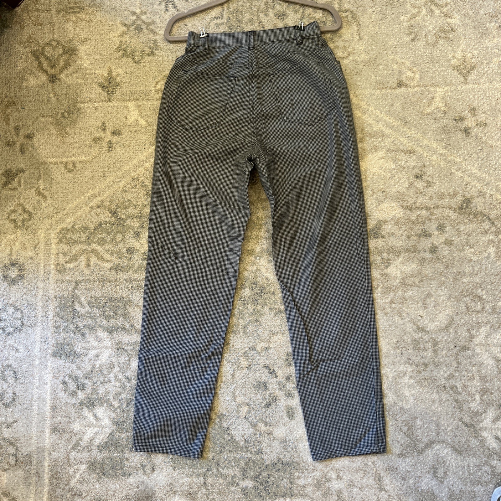 Vintage Liz Claiborne Houndstooth Pants Hipster 90s Curvy Holidays Trouser Sz 4