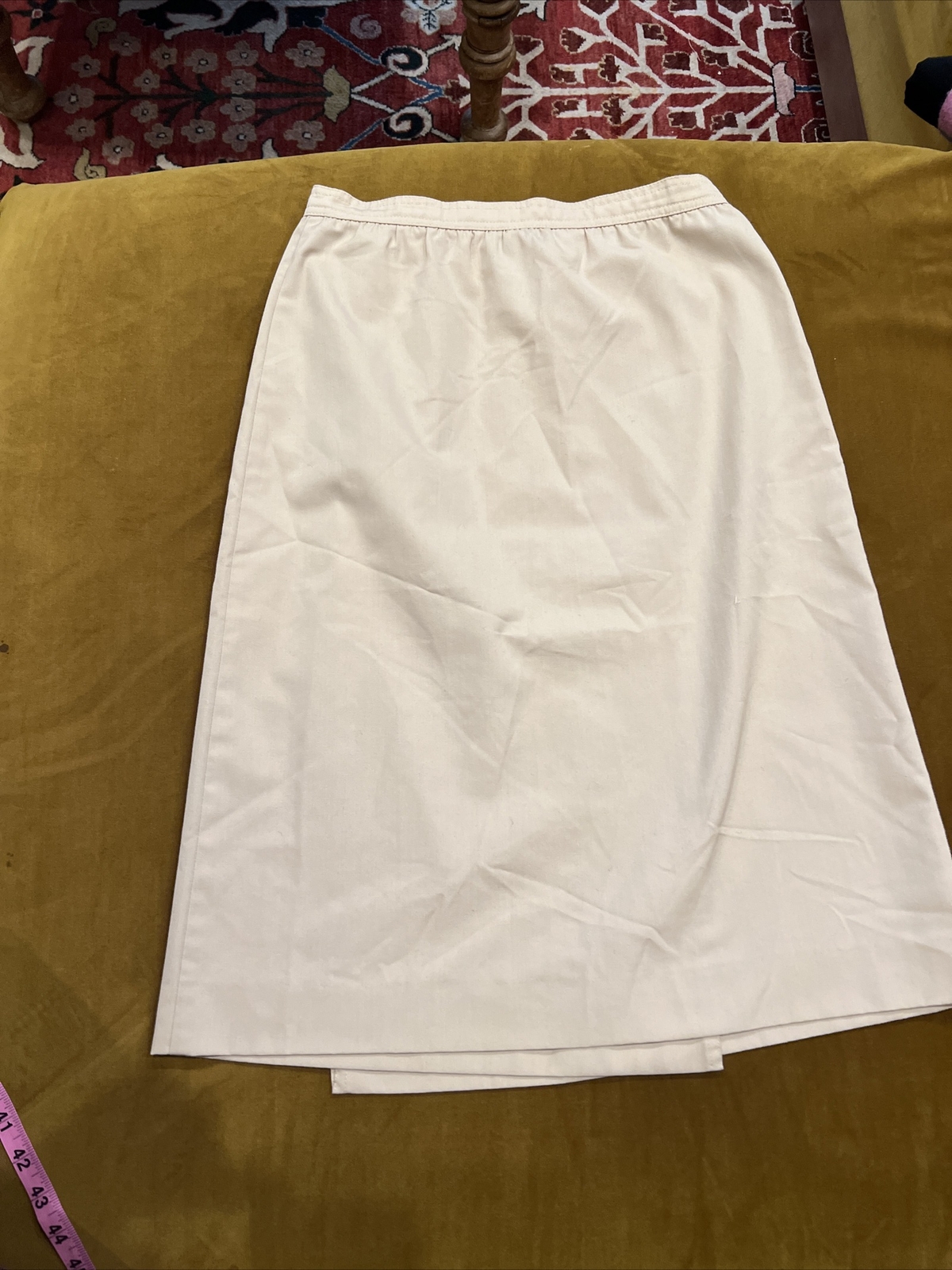 Vintage Happy Legs Skirt 1970s Wrap Skirt Knee Length Size 9 Khaki
