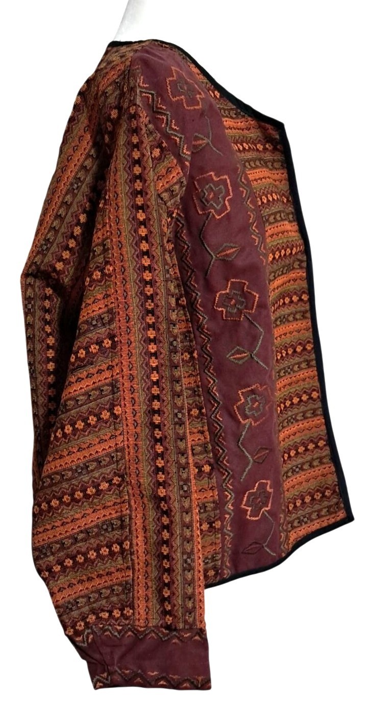 Passports Pier 1 Imports Jacket Womens Medium Multicolor Vintage Tapestry Boho