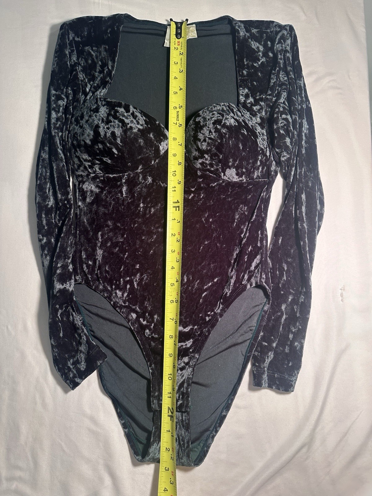 Vintage Victoria’s Secret Emerald Green Crushed Velvet Bodysuit Y2K