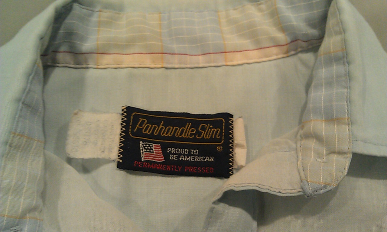 RARE VTG Retro USA Panhandle Slim Snap Western Cowgirl Top Blouse Shirt M STAINS