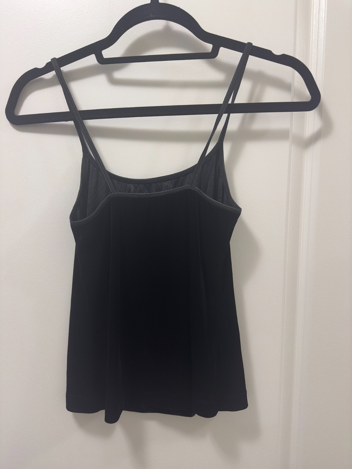 Vintage WARNER’s Velvet Beware, Small Black Tank Top Camisole Spaghetti Straps