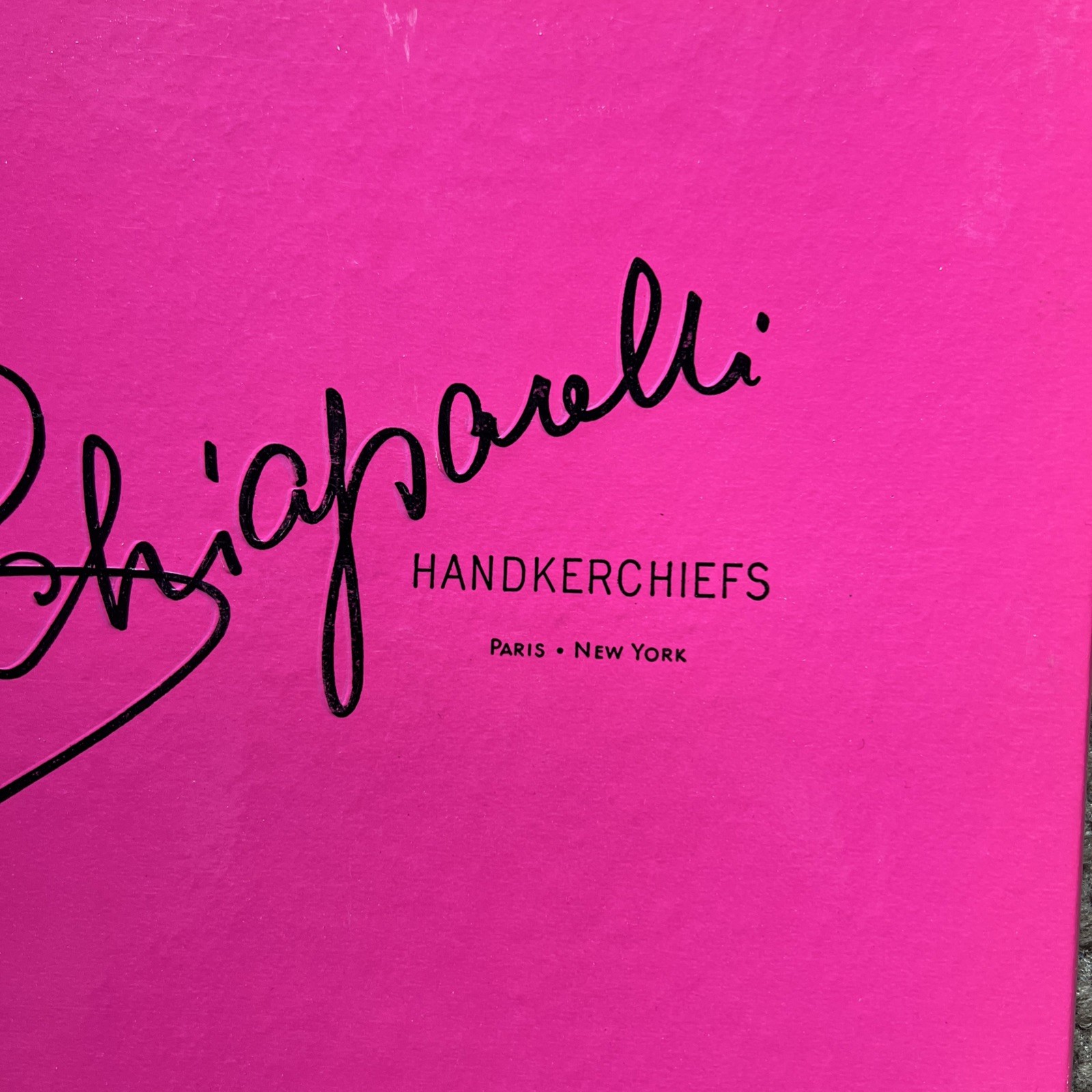 Vintage SCHIAPARELLI Handkerchiefs In Original Box.