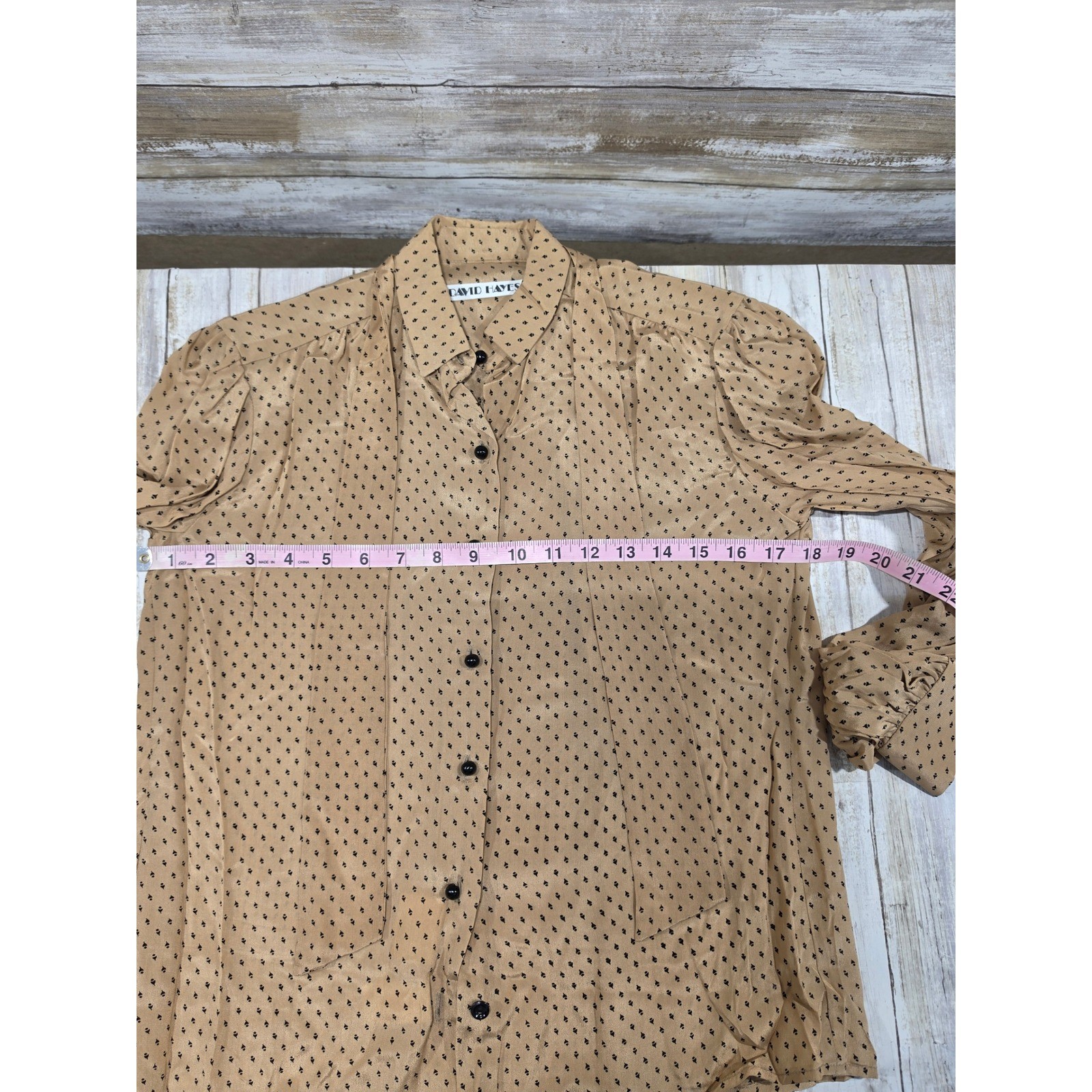 David Hayes Saks Fifth Avenue Vintage 3-Piece Skirt Suit Set Tan Black Size 4