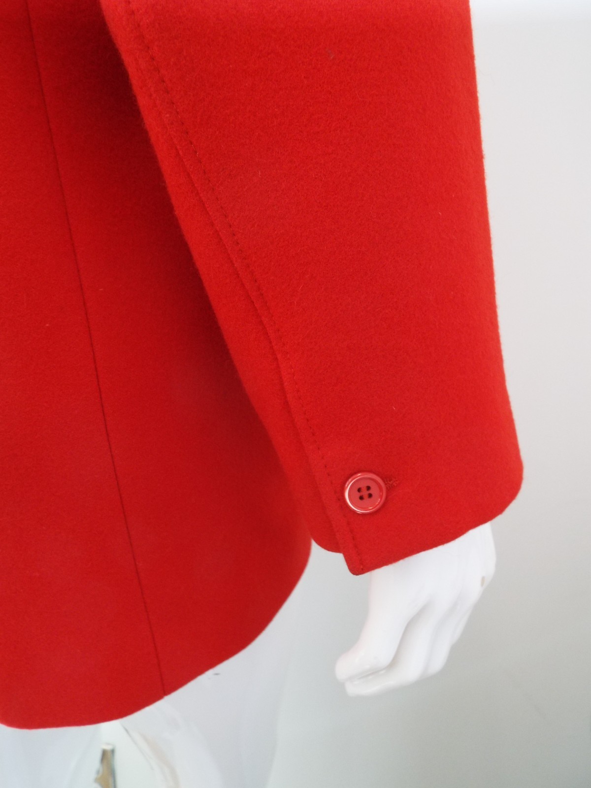 Vintage 1980s KENZO Wool & Cashmere Red Jacket Blazer Coat Size 38 Paris Lined