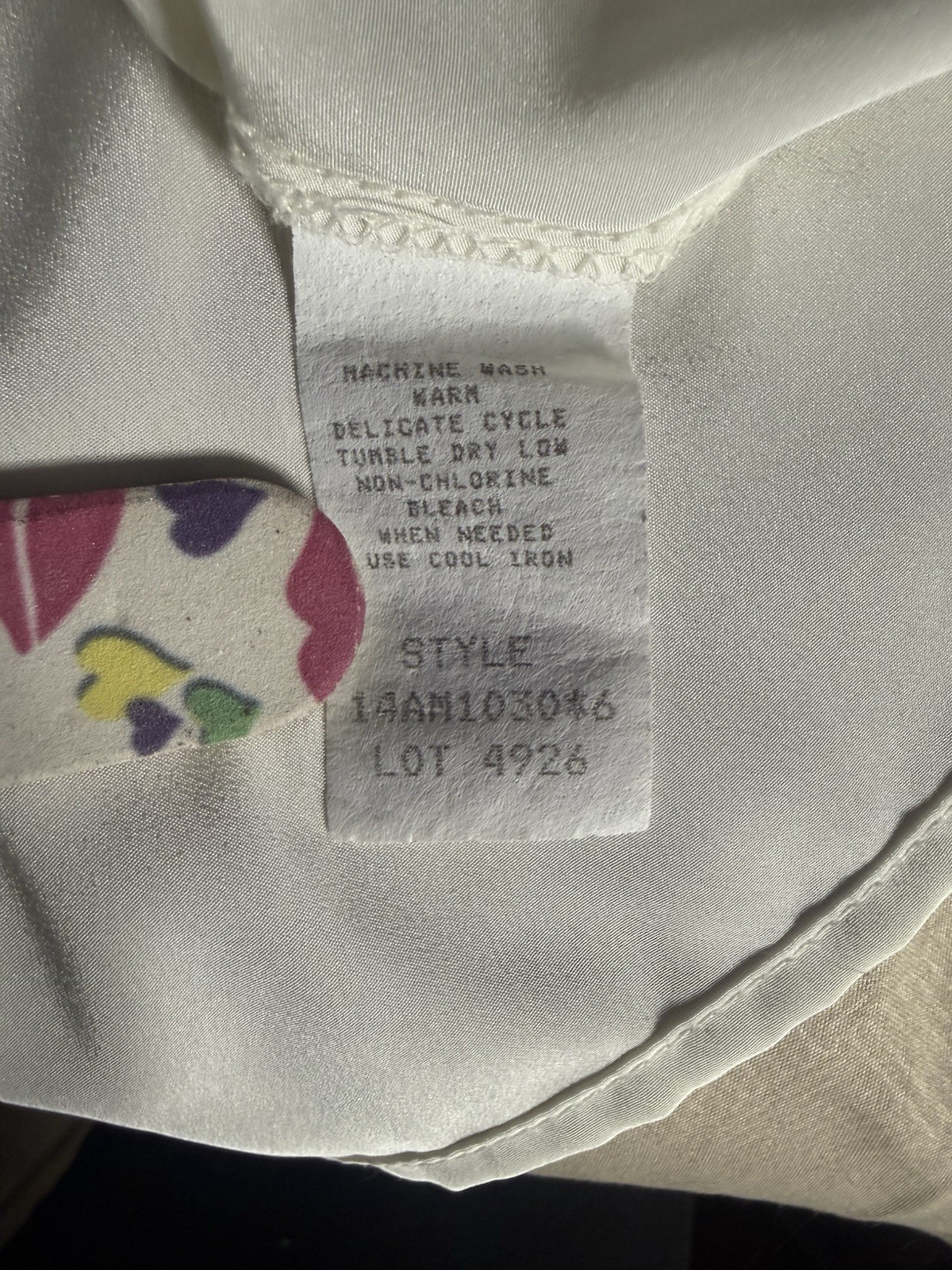 VTG 80s Alyssa Carr Off White Pleated Tuxedo Blouse Button Up Shirt Size 10