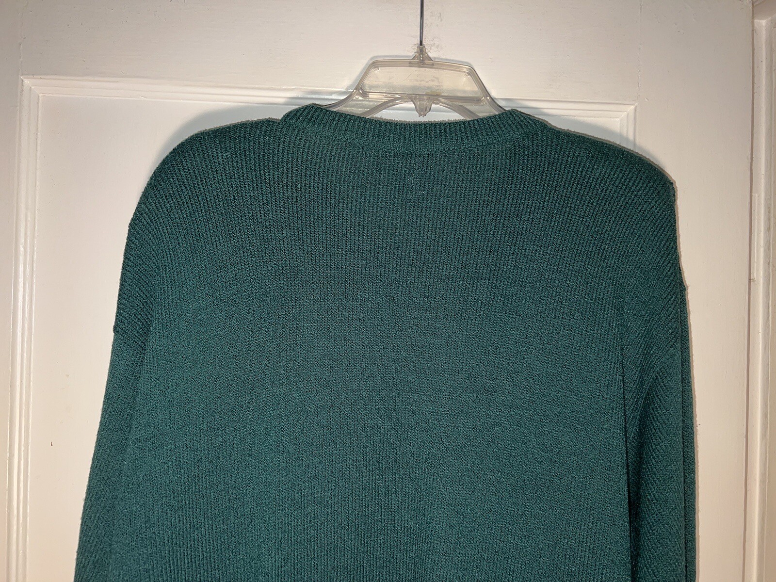Helen Hsu Vintage Santana Knit Long Cardigan Sweater Green Size L. d50