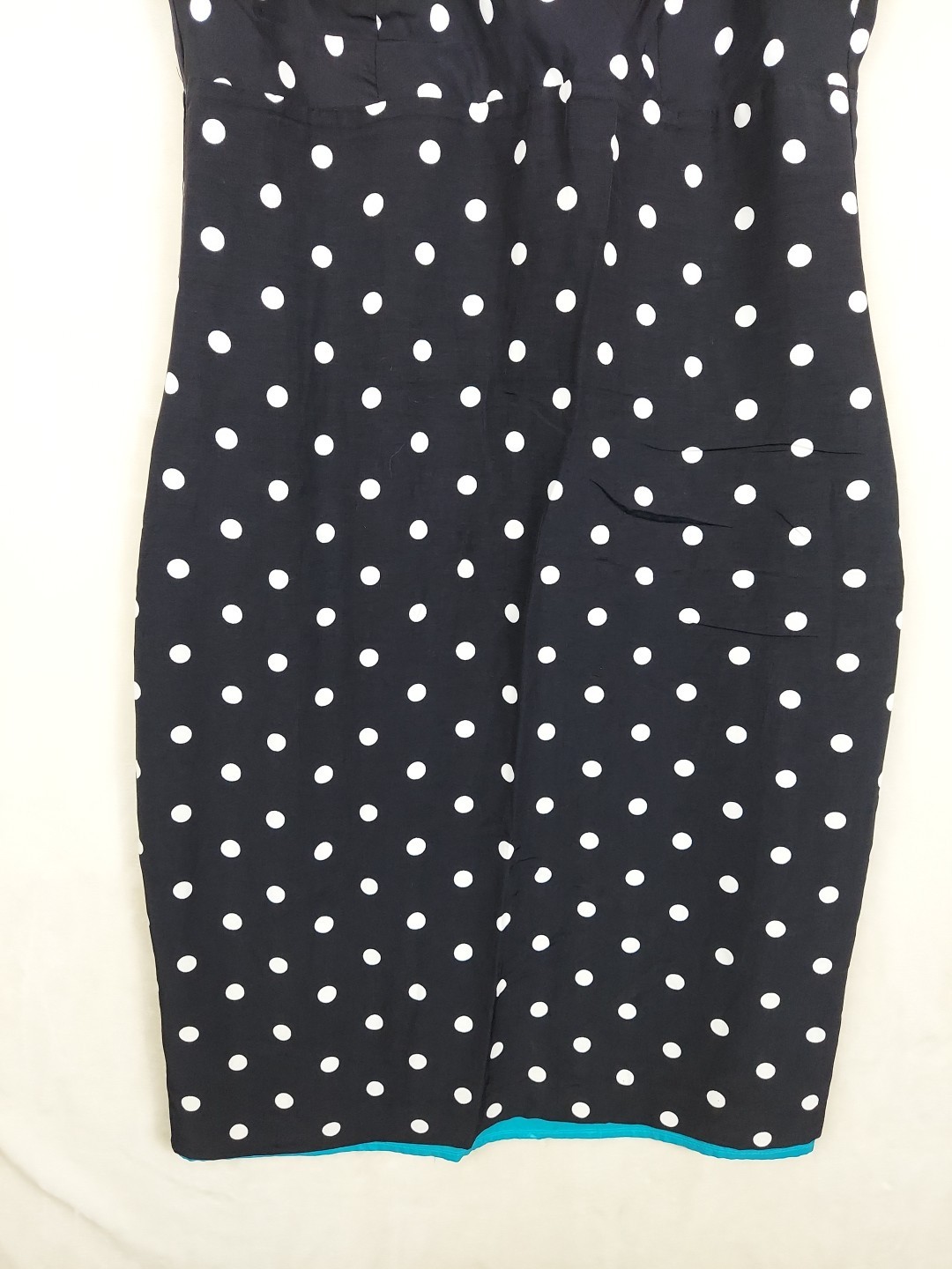 VTG 90s Positive Attitude Dress Womens 14 Sheath Black Dot Feminine Cocktail USA