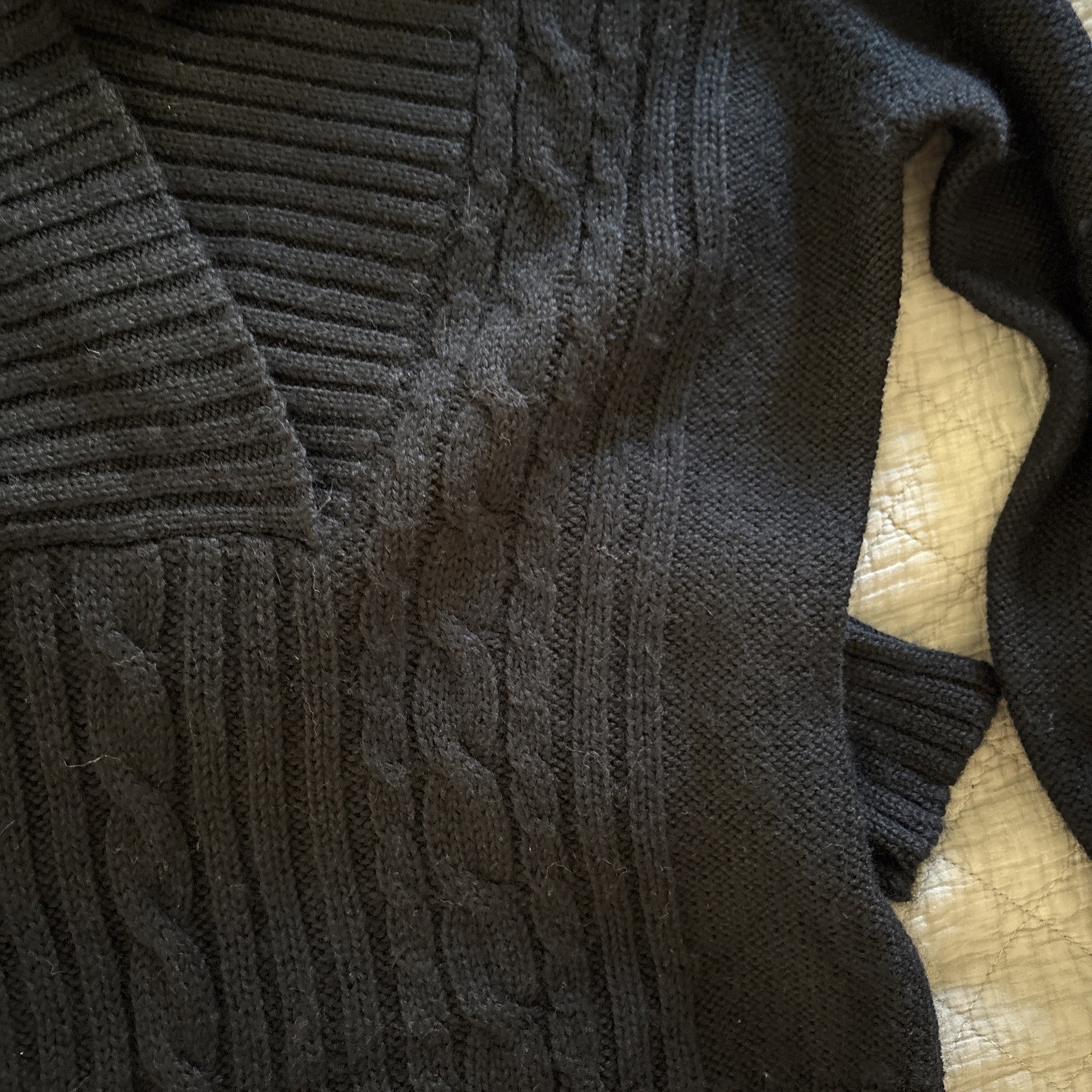 Vintage 70s Cambridge Dry Goods Roll Collar Sweater XL Wool Blend Lagenlook