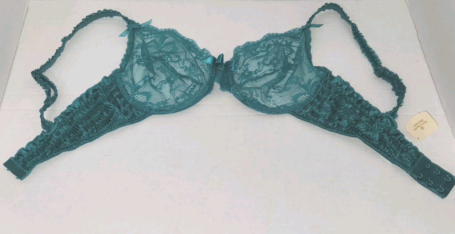 Vintage Victoria’s Secret Gold Label CROWN Bra 36C Made in USA- NWT – Teal Green