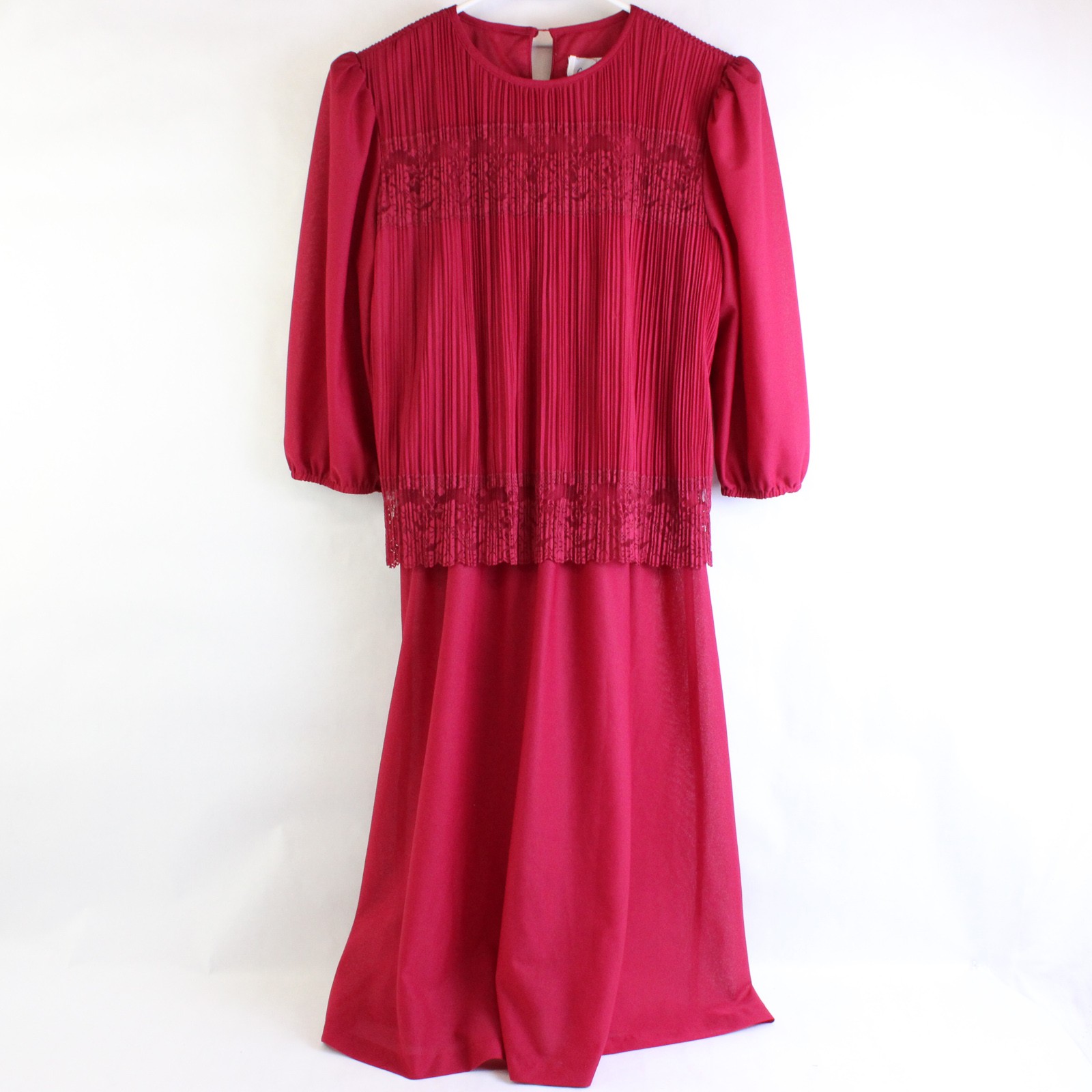 Vintage Good Times Sheer Red Shift Dress Women’s Size 12P
